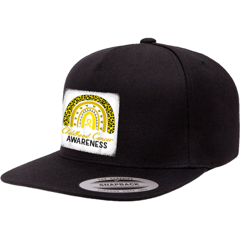 Childhood Cancer Awareness Hope Support Strong Warrior T Shirt 5 Panel Snapback Cap | Artistshot