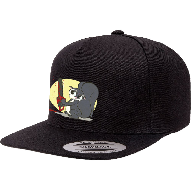 Cuddly Critters Wielding Sharp Objects #1 5 Panel Snapback Cap | Artistshot