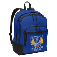 Football & Beer That's Why I'm Here For Coach And Dad Basic Backpack | Artistshot