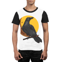 Crow, Bird, Birds, Black, Moon, Animal, Animals Graphic T-shirt | Artistshot