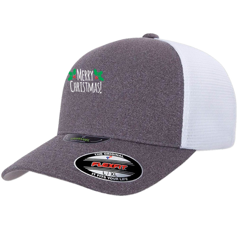 Merry Christmas Berries Unipanel Trucker Mesh Cap by Specstore | Artistshot