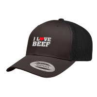 I Heart Love Beef Cow Meat Food Lover Retro Trucker Cap | Artistshot