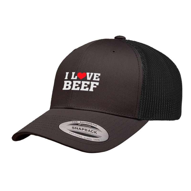 I Heart Love Beef Cow Meat Food Lover Retro Trucker Cap by cm-arts | Artistshot