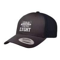 In Darkness I See His Light Jesus Christian Designs Retro Trucker Cap | Artistshot