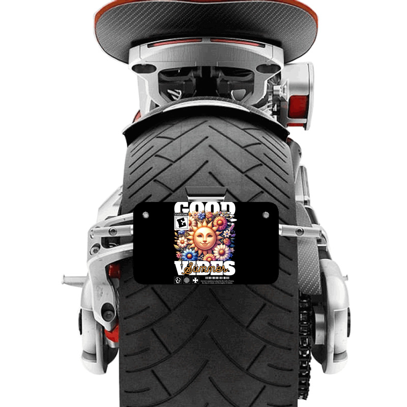 Good Vibes Motorcycle License Plate | Artistshot