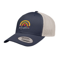 Maestra Cute Rainbow Regalos Para Maestra Bilingue Teache Retro Trucker Cap | Artistshot