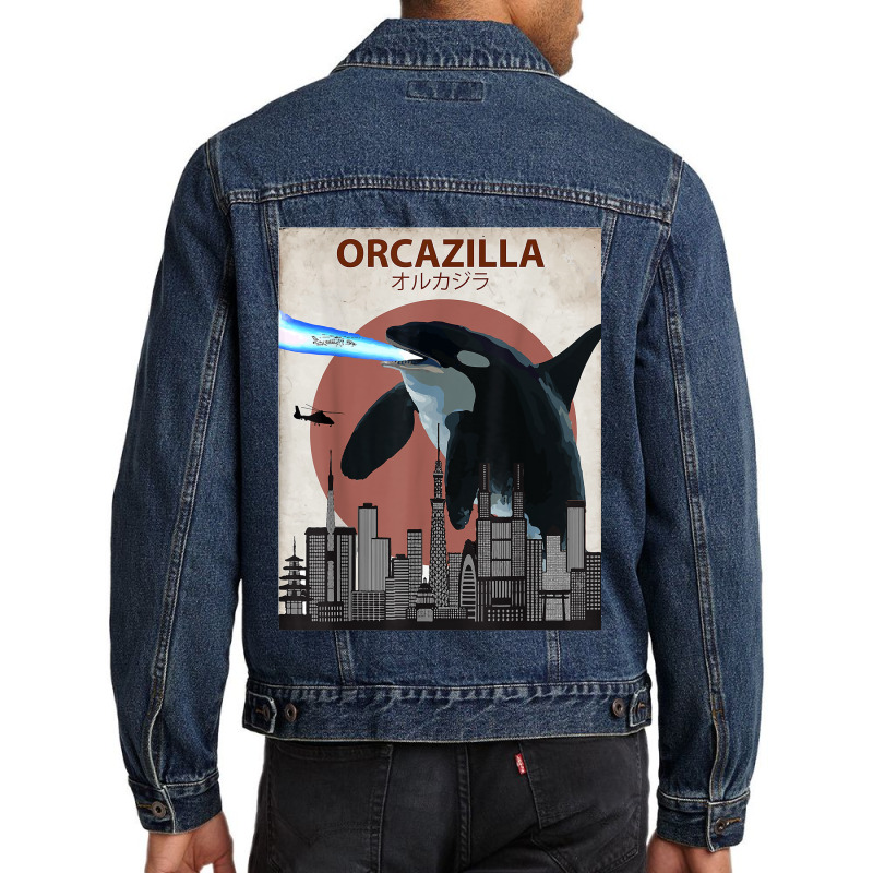 Funny Killer Whale Men Denim Jacket | Artistshot