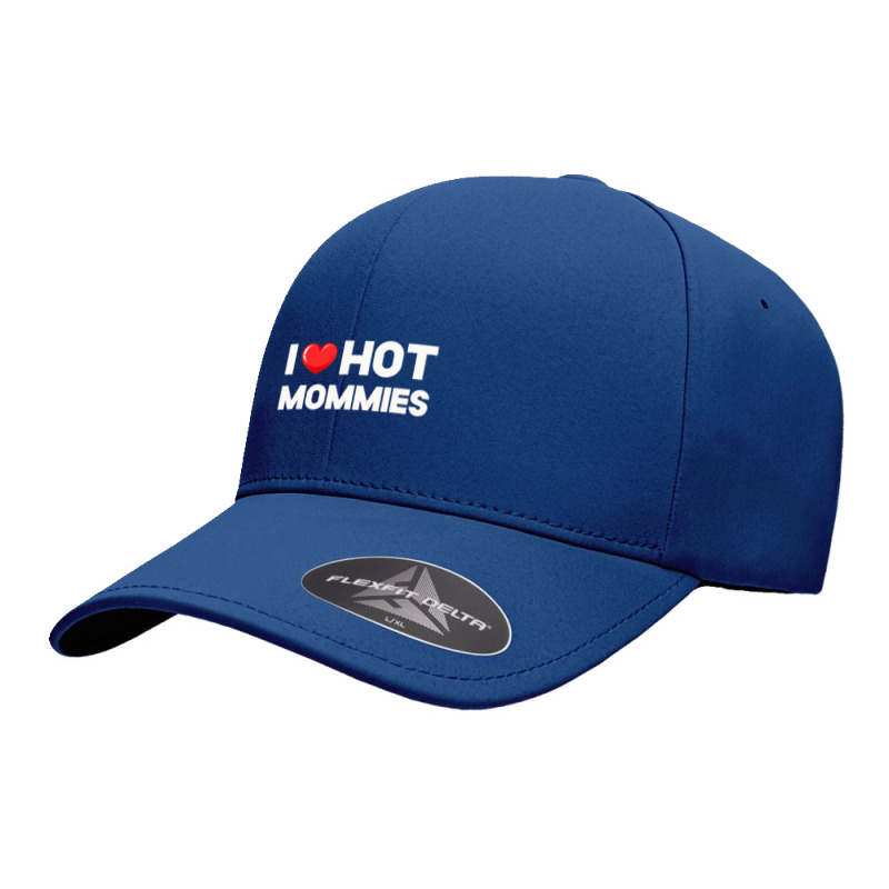 Hot Mom Humour Family Red Heart I Love Hot Mommies Seamless Cap by Koyanho62 | Artistshot