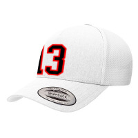 Number #13 Red Black Sports Jersey Birthday Lucky Number 13 Yupoong Trucker Cap | Artistshot