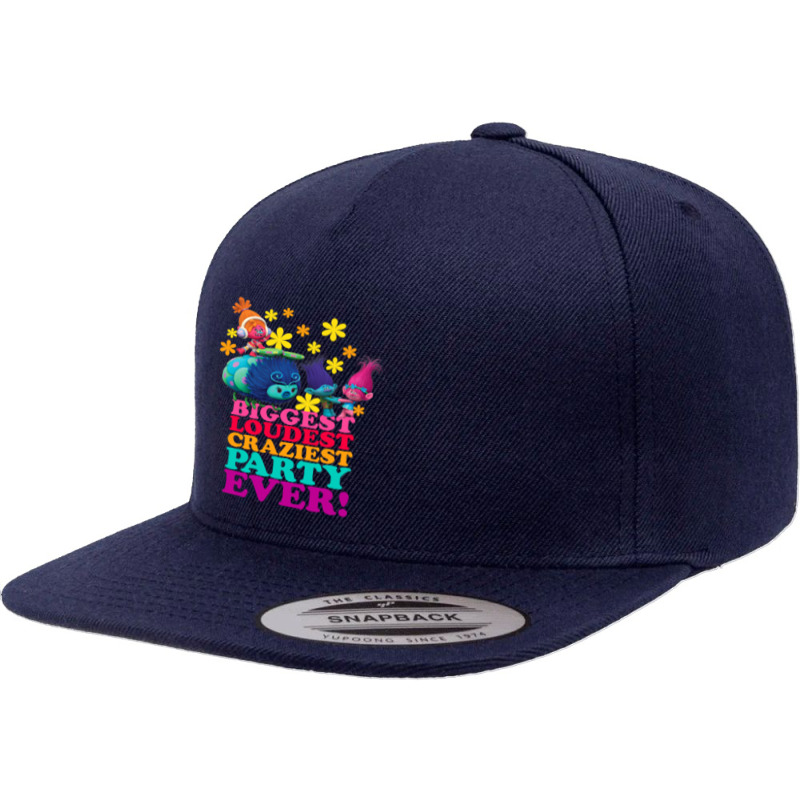 Dreamworks' Trolls Character Party 5 Panel Snapback Cap | Artistshot