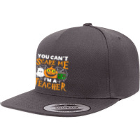 Halloween 2022 You Cant Scare Me Im A Teacher Scary Ghost 5 Panel Snapback Cap | Artistshot