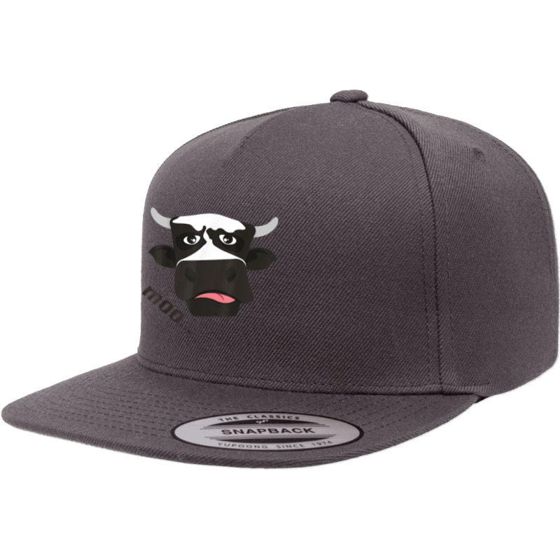 Funny Milk Cow Moo Farm Animal 5 panel snapback cap by RiekertAlennah | Artistshot