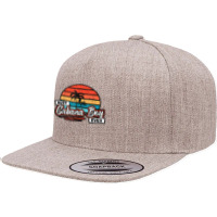 Colorful Sunset Palm Tree Best Cabana Boy Ever 5 Panel Snapback Cap | Artistshot