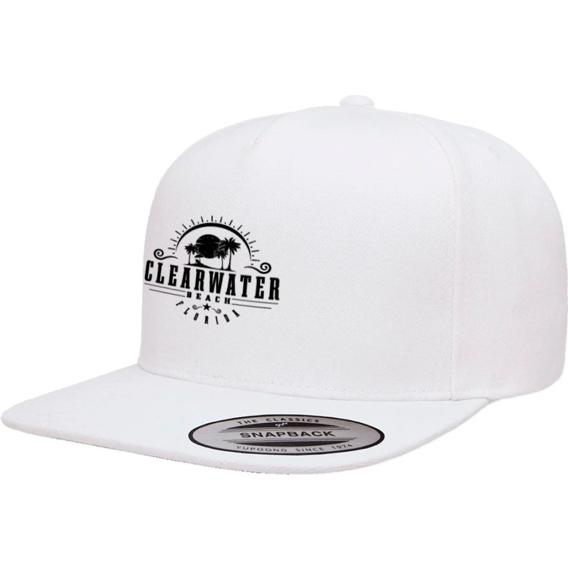 Clearwater Beach Florida Fl Vintage Sunset Surf Vacation Pullover Hood 5 panel snapback cap by cm-arts | Artistshot