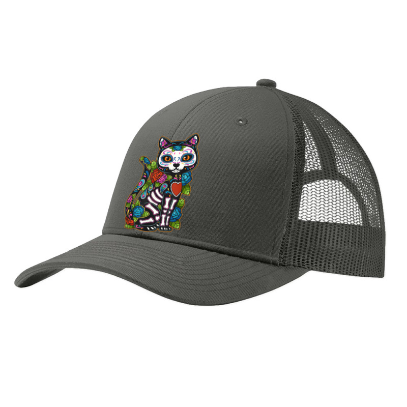 Cat Sugar Skull Mexico Calavera Dia De Los Muertos Halloween Pa Trucker Cap by SonjaBogenschutz | Artistshot