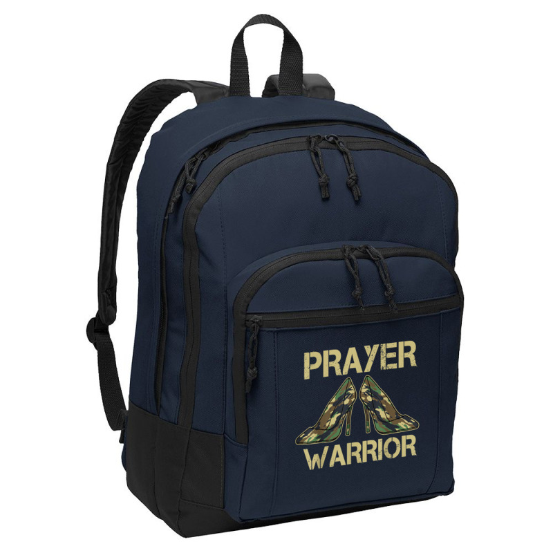 Camo Heels Prayer Warrior Faith God Jesus Christian T Shirt Basic Backpack | Artistshot