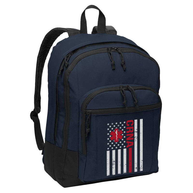 Crna Certified Registered Nurse Anesthetist Usa Flag Basic Backpack | Artistshot