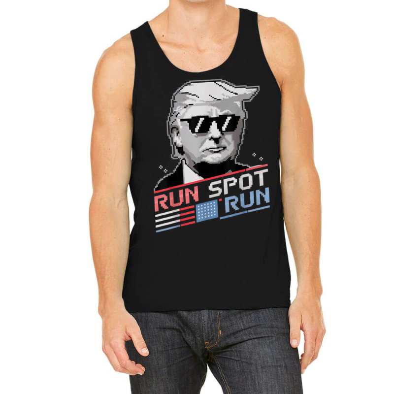 Run Spot Run, Funny Quote Debate Trump Kamala Elec Tank Top | Artistshot