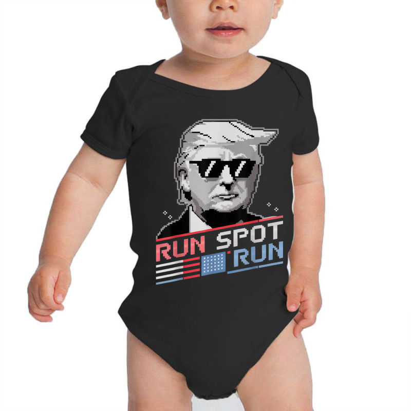 Run Spot Run, Funny Quote Debate Trump Kamala Elec Baby Bodysuit | Artistshot