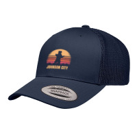 Johnson City Tennessee Vintage Bear Tn Distressed 80s Sunset Retro Trucker Cap | Artistshot