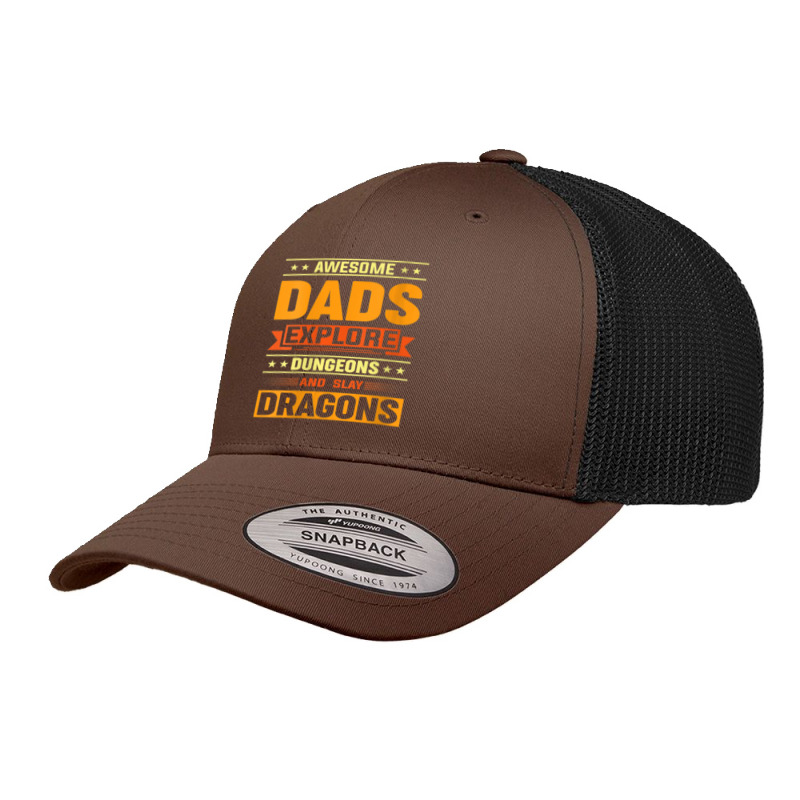 Womens Awesome Dads Explore Dungeons And Slay Dragon Rpg V-neck Retro Trucker Cap by hotoancuong | Artistshot