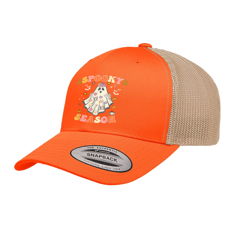 Spooky Season Hippie Halloween Ghost 70s Halloween Groovy Retro Trucker Cap | Artistshot