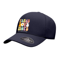 Peace Love Hope Ataxia Telangiectasia Awareness Gift T Shirt Seamless Cap | Artistshot