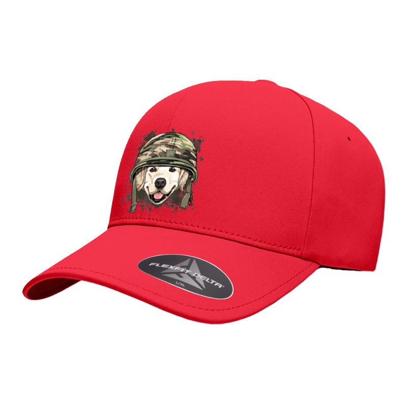 Golden Retriever Military Soldier Veterans Day Pet Dog Lover Seamless Cap | Artistshot