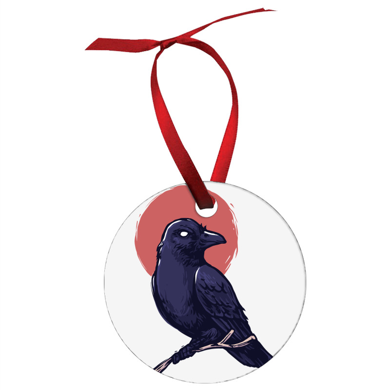 Crow, Bird, Birds, Black, Moon, Animal, Animals Ornament | Artistshot