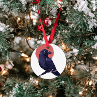 Crow, Bird, Birds, Black, Moon, Animal, Animals Ornament | Artistshot