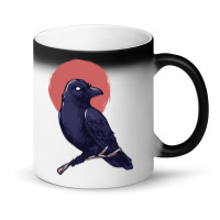 Crow, Bird, Birds, Black, Moon, Animal, Animals Magic Mug | Artistshot