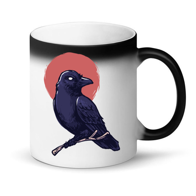 Crow, Bird, Birds, Black, Moon, Animal, Animals Magic Mug | Artistshot