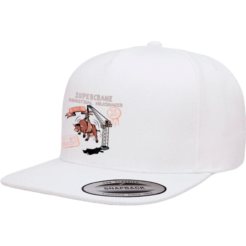 Cow Industrial Milkshake Machine T Shirt 5 Panel Snapback Cap | Artistshot