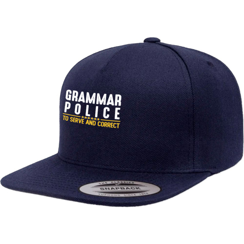 Grammar Police To Serve And Correct Sweatshirt 5 panel snapback cap by cm-arts | Artistshot