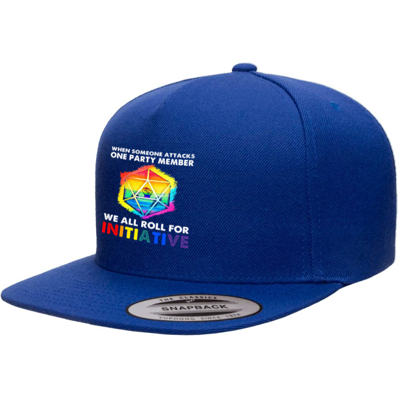 Lgbt Pride Rainbow We All Roll For Initiative Lgbt 396 Gay Lgbtq 5 panel snapback cap by peafowl | Artistshot