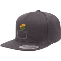 Marigold Flowers In Your Pocket T-shirt 5 Panel Snapback Cap | Artistshot