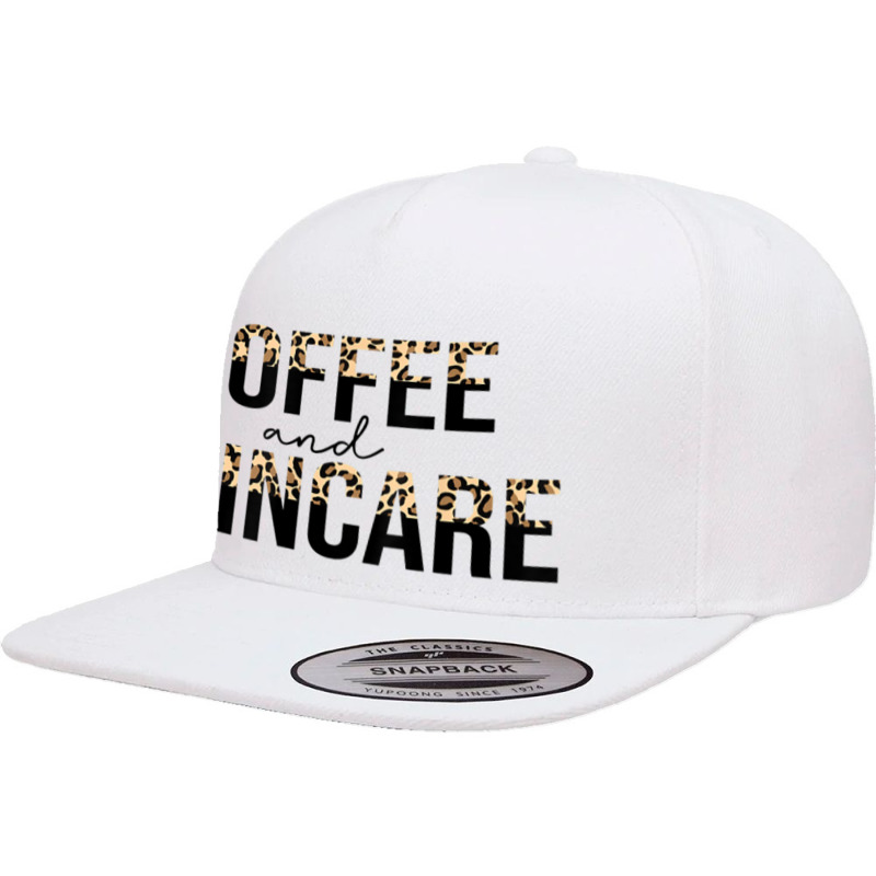 Coffee And Skincare Leopard Esthetician Skincare 5 Panel Snapback Cap | Artistshot