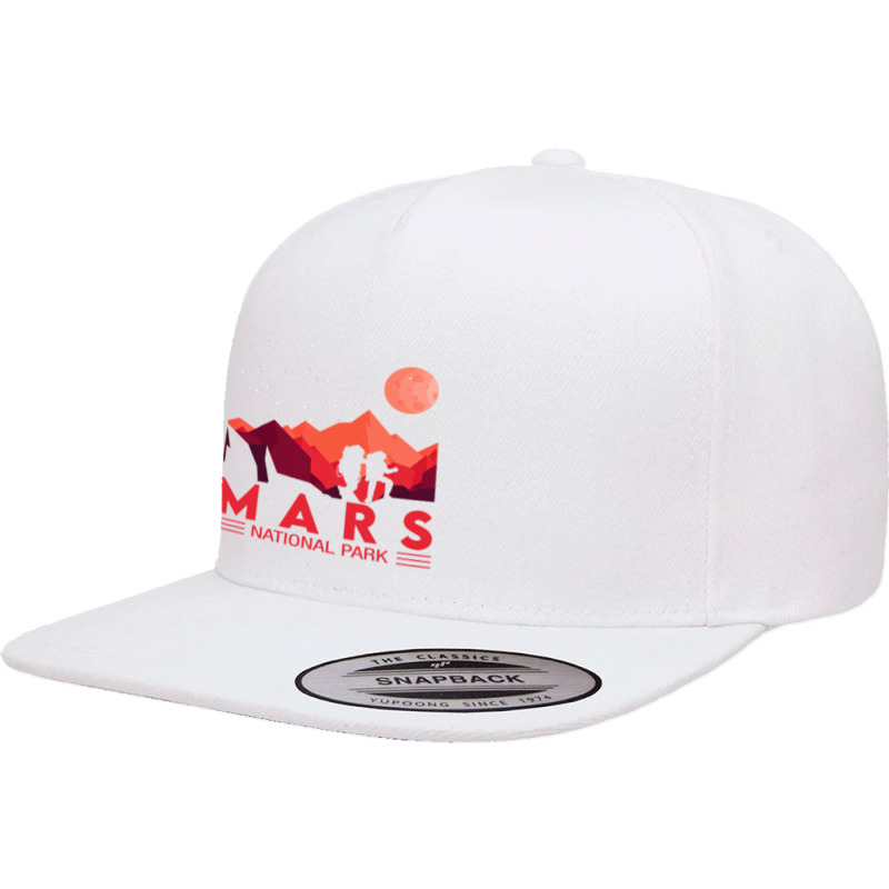 Red Mars Planet  Space National Park  Funny Mars 5 Panel Snapback Cap | Artistshot