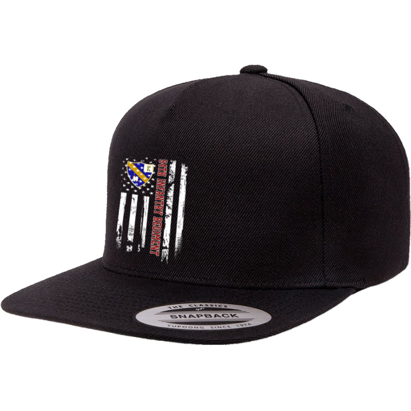 54th Infantry Regiment Veteran Usa Flag Veterans Day Xmas Long Sleeve 5 panel snapback cap by cm-arts | Artistshot