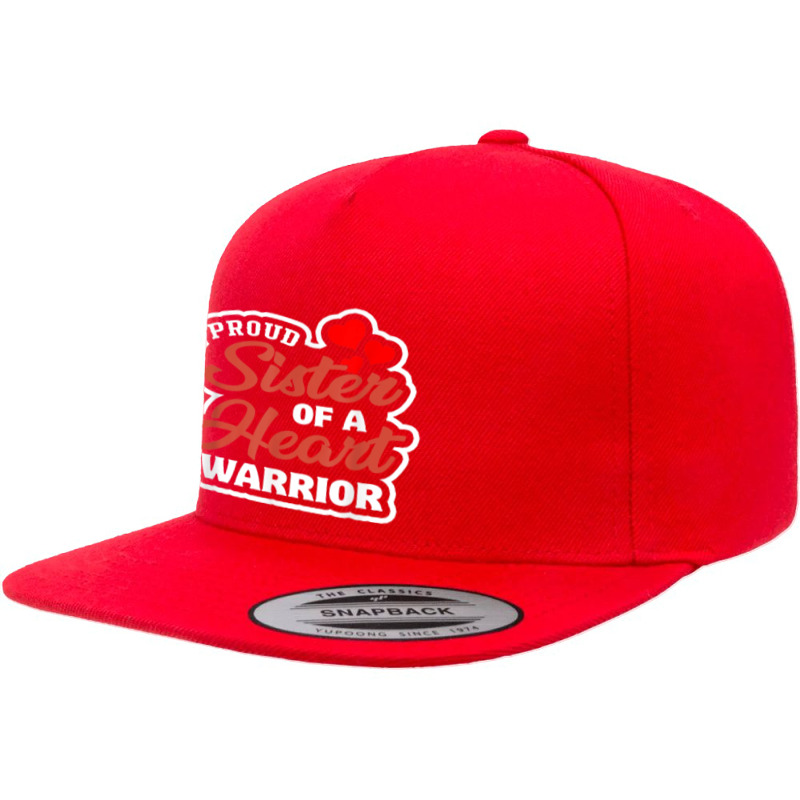 Woman Injury Mother Girl Patient Heart Warrior Chd Awareness 5 Panel Snapback Cap | Artistshot