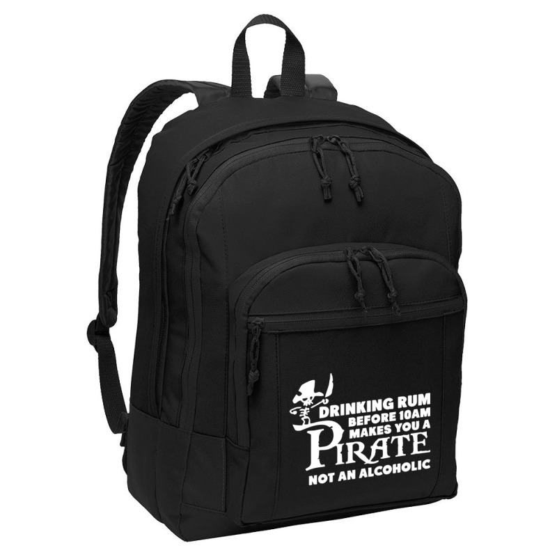 Drinking Rum Before 10 Am Makes You A Pirate Basic Backpack | Artistshot