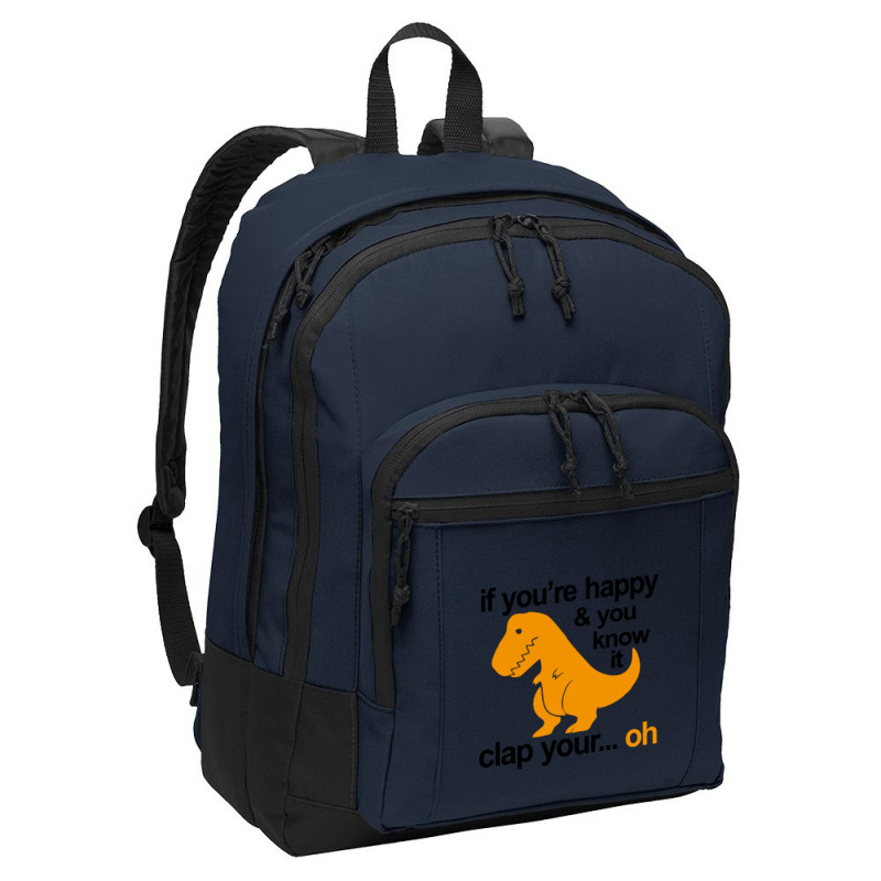 T Rex Clap Your Hands Basic Backpack | Artistshot