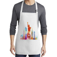 Statue Of Liberty, Usa Medium-length Apron | Artistshot