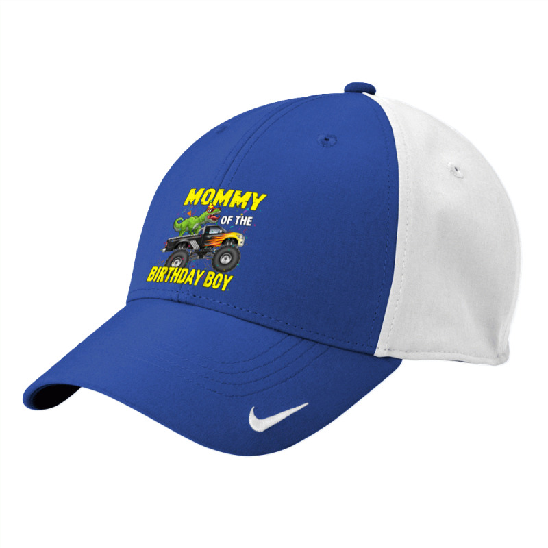 Mommy Of The Birthday Boy Dinosaurs T Rex Monster Truck Characters Car Nike Dri-fit Cap | Artistshot