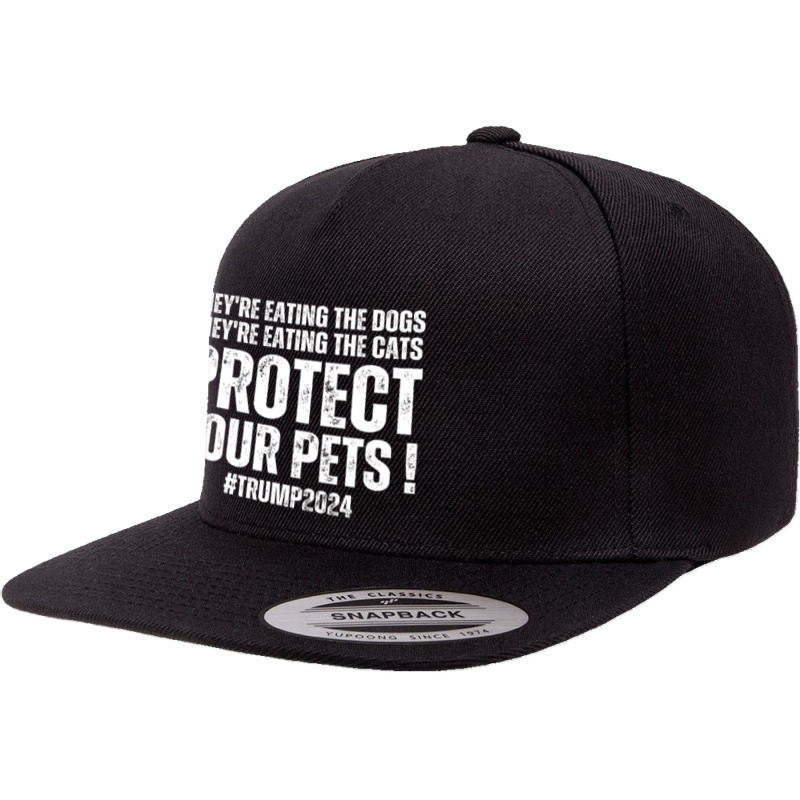 Protect Your Pets Trump 2024 5 Panel Snapback Cap | Artistshot