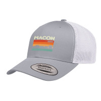 Macon Georgia Town Skyline Pullover Hoodie Retro Trucker Cap | Artistshot