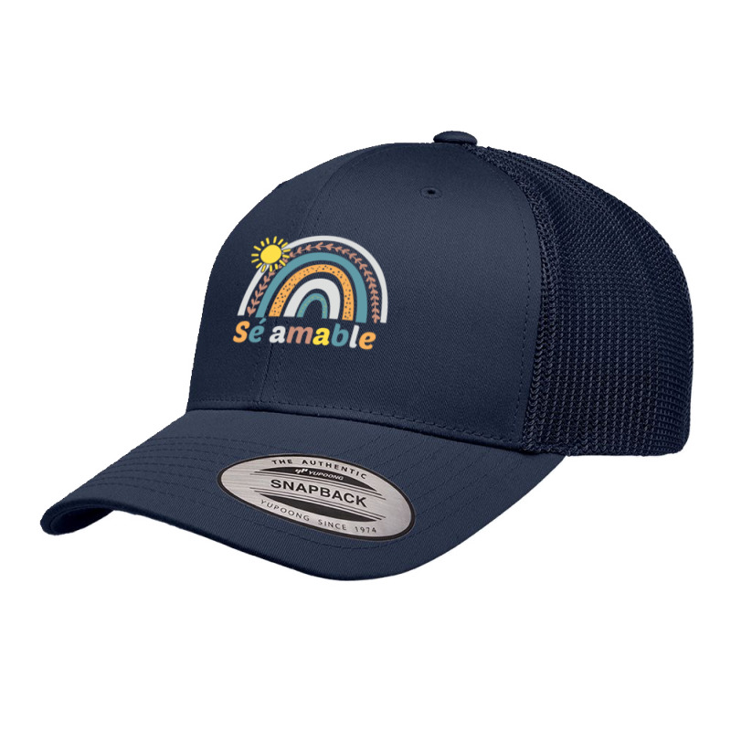 Sé Amable Spanish Bilingual Teacher Be Kind Boho Rainbow Pullover Hoo Retro Trucker Cap by cm-arts | Artistshot