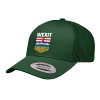 Wexit Alberta With Coat Of Arm Shield Canada Separation Movement Black Retro Trucker Cap | Artistshot