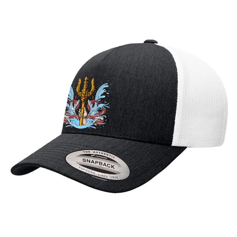 Poseidon Trident, Poseidon Trident Painting, Poseidon Trident Vintage, Yupoong Trucker Cap | Artistshot