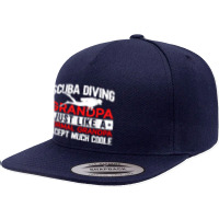 Scuba Diving Grandpa Underwater Ocean Lover Scuba Diver 5 Panel Snapback Cap | Artistshot